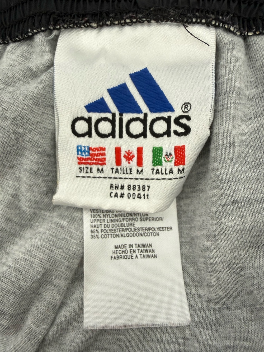 adidas Black Track Pants with White Triple Stripes - Picture 5 of 6